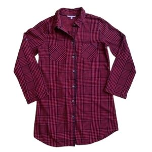 Victoria Secret Buffalo plaid night L/S shirt size XS